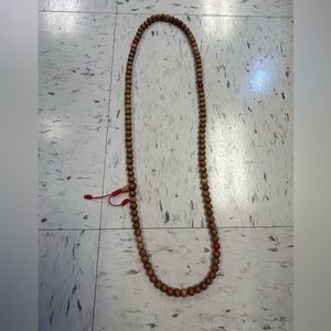 Real authentic wood beaded necklace
